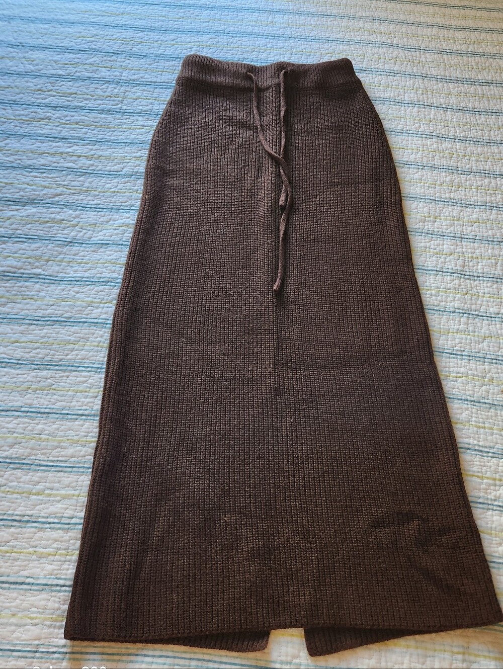 Brown Knit Maxi Skirt
